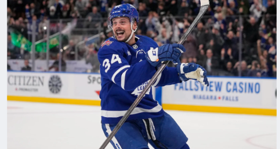 “Matthews on Fire: Can Auston Chase History with a Jaw-Dropping 70 Goals? The NHL’s Goal-Scoring Race Heats Up!”