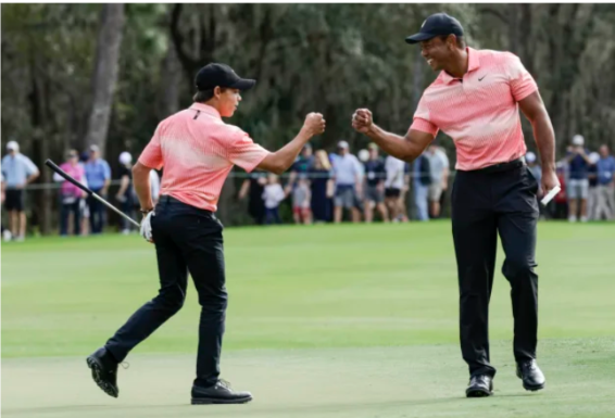 “Tiger’s Epic Father-Son Showdown Ends in Thrilling 5th Place Finish! Bernhard Langer’s Record Win Stuns Golf Fans at PNC Championship 2023!”