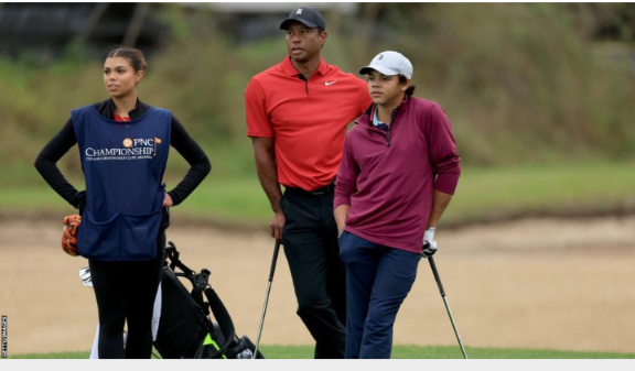 “Tiger Woods’ Epic Golf Comeback with Kids as Caddies! Find Out How He Defied Doubt and Knocked Off Rust at PNC Championship!”