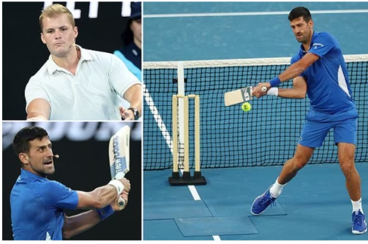 “Djokovic Displays Cricket Skills Ahead of Australian Open Challenge”