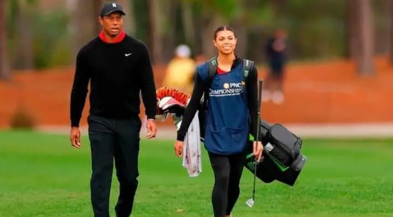 Tiger Woods’ Daughter Sam Caddied For Her Dad For First Time