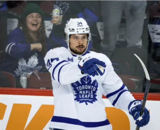 Maple Leafs’ Matthews breaks salary-cap era record held by ex-Sharks winger