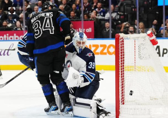 Ilya Samsonov shines, Auston Matthews scores winner as Maple Leafs down Jets 1-0 in overtime