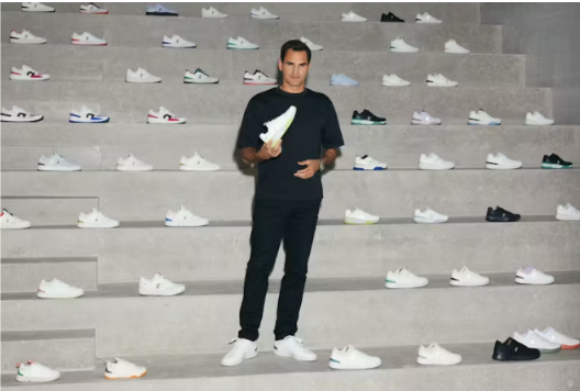 “Roger Federer Unveils His Debut On-Court Shoe, Sporting a Super Clean Design”
