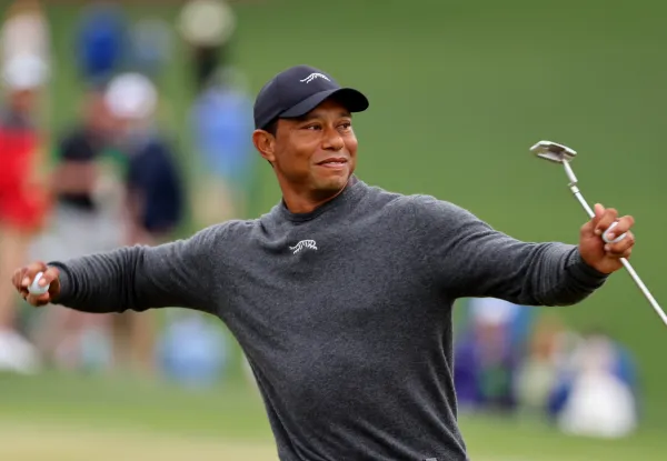 Tiger Woods gifts lucky fan a souvenir to remember during Masters practice round