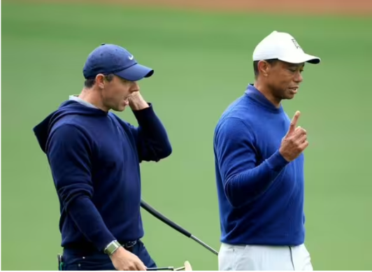 Rory McIIroy and Tiger Woods share shocking moment at PGA Championship