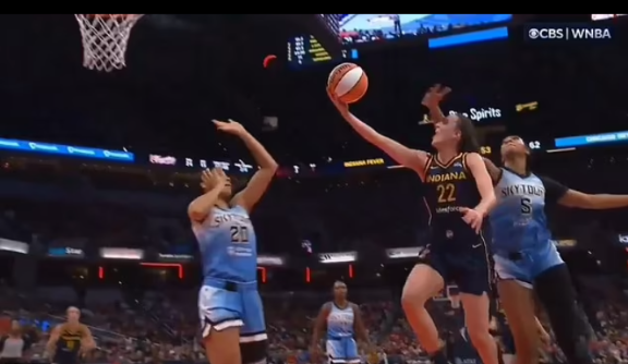 Angel Reese smacks Caitlin Clark in the head after more fouls by her Chicago Sky teammates