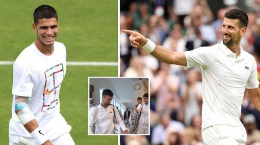 Watch: Novak Djokovic & Carlos Alcaraz involved in hilarious confusion at Wimbledon 2024 final ahead of entry into Centre Court