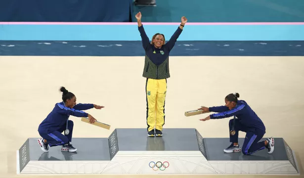 Simone Biles shows true colours with podium gesture after missing out on Olympic gold