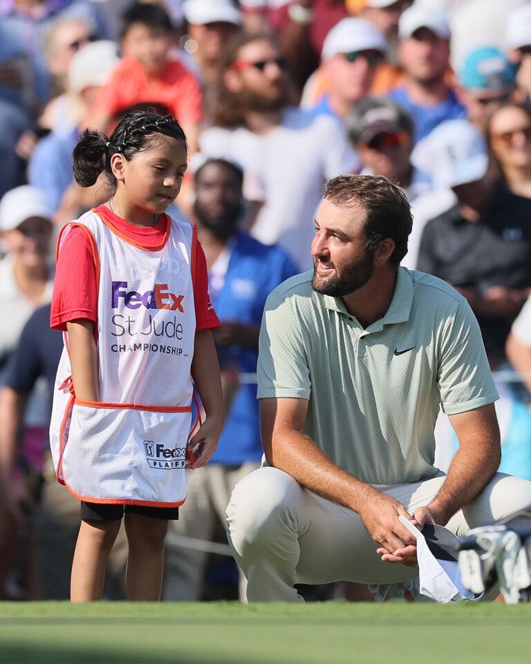 A Heartwarming Moment: Scottie Scheffler and Ted Scott Share a Special Day with 9-Year-Old Liliana at FedExChamp