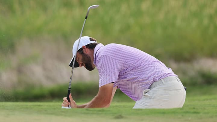 Scottie Scheffler slams Club in bunker in rare outburst at St. Jude Championship