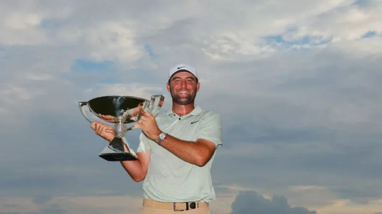 Scottie Scheffler gesture after winning £19m Tour Championship sums him up