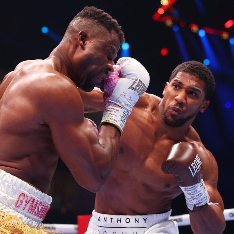 “Anthony Joshua Destroys UFC Champ Ngannou in Epic Knockout – Next Opponent Could Make History!”