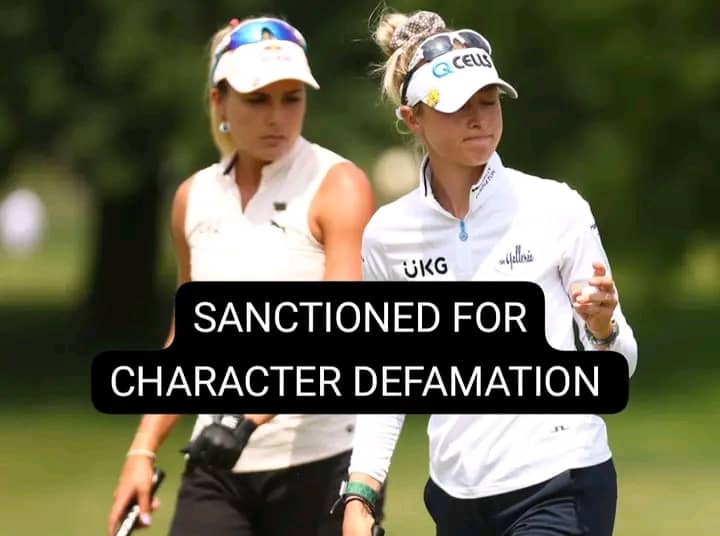 LPGA furiously SANCTIONS USA NELLY KORDA and Lexi Thompson for accusing LYDIA KO of cheating in the AIGs women open tournament, and saying awful things about her method of play and their officiating.