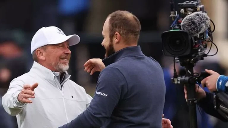 Tyrrell Hatton has priceless three-word reaction after dad sinks put at Alfred Dunhill