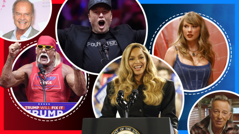 Celebrities who have endorsed candidates in the 2024 US election