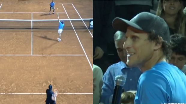 Diego Forlan zadebiutował w turnieju ATP! Kibice oszaleli z radości