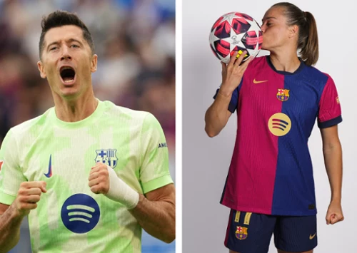 Niespodzianka od FC Barcelona. Lewandowski i Pajor usiedli naprzeciwko siebie