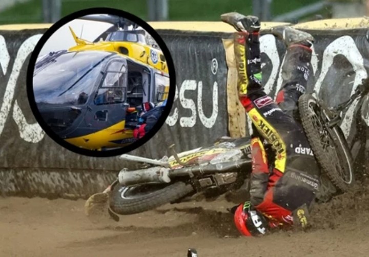 Dramatyczny wypadek, 3-krotny mistrz świata na noszach. Wezwano helikopter