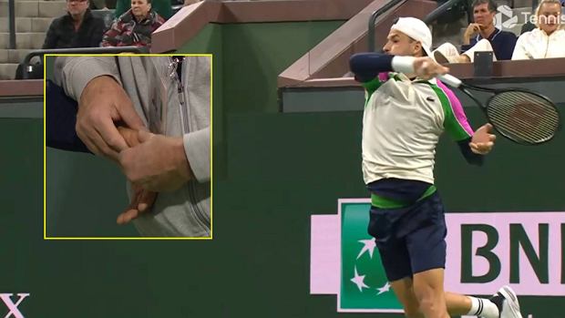 Sceny w Indian Wells. Nieprawdopodobne, że po tym wrócił do gry i wygrał!