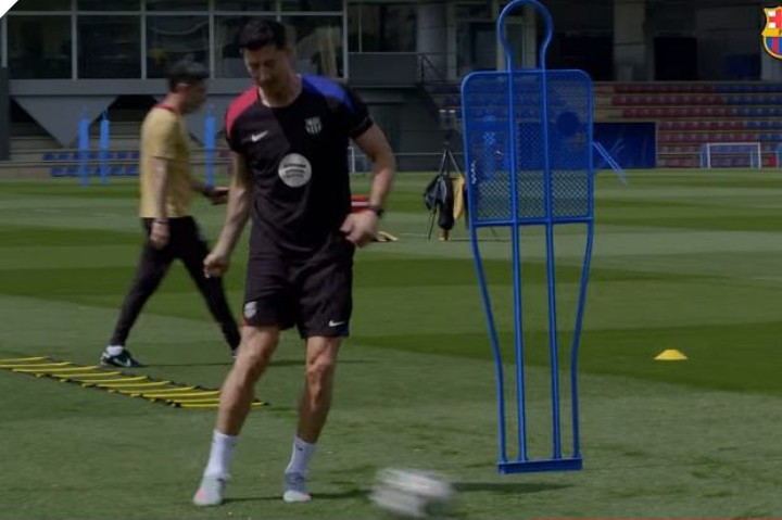 Jest nagranie z treningu FC Barcelony! Pokazali, co robił Lewandowski